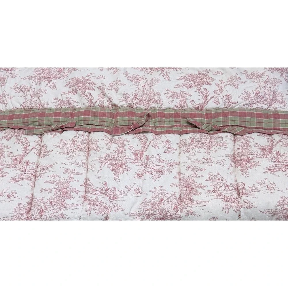 Carousel Designs Pink French Country Toile Baby Crib Blanket Comforter and Skirt